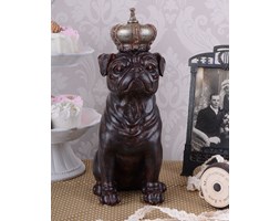 Arystokratyczny Mops w Koronie Figurka