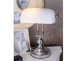 Chromowana Lampa Bankierska w Stylu Belle Epoque