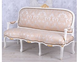 Sofa Salonowa ze Złotą Snycerką Styl Barokowy