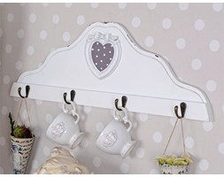 Ścienny Wieszak z Serduszkiem w Stylu Shabby Chic