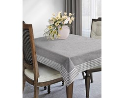 Lniany Obrus W Kratkę 40x140 Eurofirany Berit Stalowy