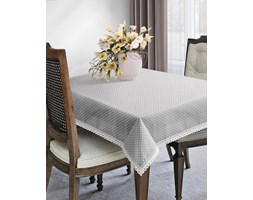Koronkowy Obrus W Groszki 40x140 Eurofirany Atalia Stalowa