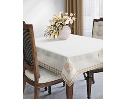 Rustykalny Obrus W Kratkę 40x140 Eurofirany Brita Krem+ Beż