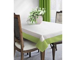 Retro Obrus W Groszki 40x140 Eurofirany Alma Krem+Zieleń