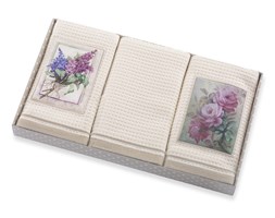 Ekskluzywny Komplet Ręczników Kuchennych 40x60 Eurofirany Olga Krem+Beż