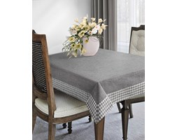 Lniany Obrus W Kratkę 85x85 Eurofirany Berit Brązowy