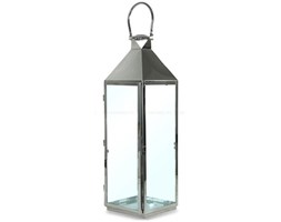 LAMPION DEKORACYJNY METALOWY SREBRNY " MODERN CLASSIC " 88X22X23