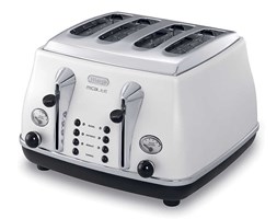 DeLonghi CTOM4003W Toster Retro na 4 kromki, 1800 W