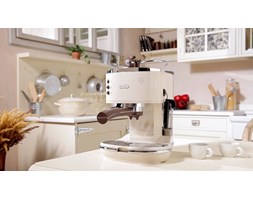 DELONGHI ECOV311BG Ekspres ciśnieniowy, 1100 W, 15 bar, spieniacz mleka, podwójny dozownik, styl retro