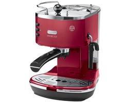DeLonghi ECOM310R MiCalite, Ekspres ciśnieniowy, 1100 W, 15 bar, spieniacz mleka, podgrzewanie filiżanek