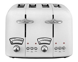 Delonghi Argento CT04W Toster na 4 grzanki (możliwe 2), moc 1600 W, retro