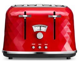 DeLonghi CTJ4003R Brillante Toster 1800 W, 4 tosty, regulowany