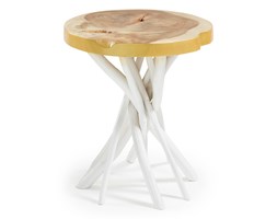 Stolik BERISSO Ø56cm biały