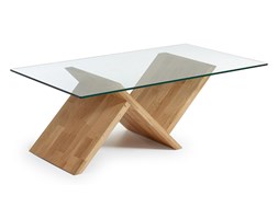 Stolik kawowy CAUSA 120x70cm szklany blat