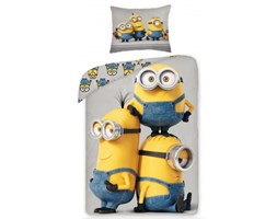 Pościel szare Minionki 160x200
