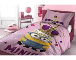 Komplet pościeli dla dzieci różowy minion