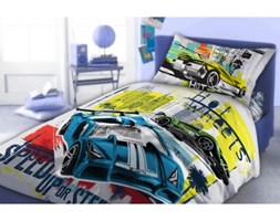 Pościel dziecięca samochody Hot Wheels 160x200