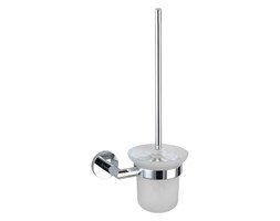 Pojemnik na szczotkę REVELLO + szczotka WC, Power-Loc - stal chromowana, WENKO