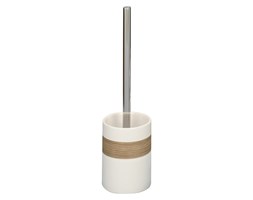 Ceramiczny pojemnik na szczotkę BEIGE + szczotka WC