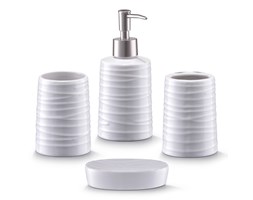 Ceramiczny zestaw akcesoriów łazienkowych WHITE - 4 sztuki w komplecie, ZELLER