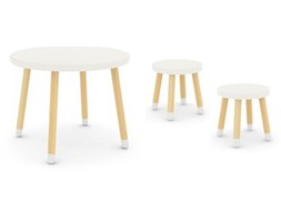 Play Stolik biały, 2x taboret biały