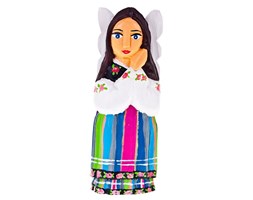 Rzeźba drewniana - anioł łowicki - 20 cm