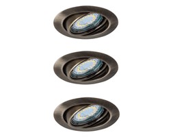 CRISTALDREAM LED zestaw opraw wpuszczanych, oczek 3 x 4,5W GU10 LED 360lm, 3000K (złoto) SPOT LIGHT 2301311