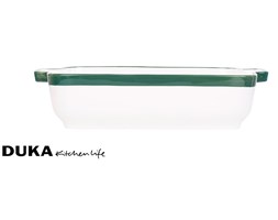 Forma do zapiekania prostokątna biało-zielona
