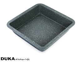 Forma do pieczenia ze stali węglowej 22x22x4 cm szara