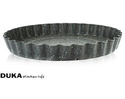 Forma do tarty ze stali węglowej 28x4 cm szara