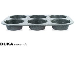 Forma do muffinek ze stali węglowej 27x18x2 cm szara