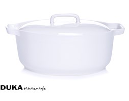Porcelanowa forma do pieczenia owalna z pokrywką 28 cm
