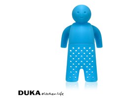 Zaparzacz do herbaty silikonowy ludzik niebieski