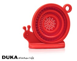 Zaparzacz do herbaty silikonowy slimak czerwony