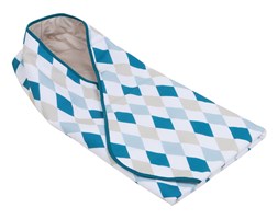 Little Dutch - Rożek niemowlęcy - Lozenge Mint Beige