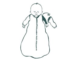 Jollein - Śpiworek do spania z odpinanymi rekawkami Szary Little star , 6-18 m-cy, 90 cm