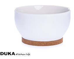 Porcelanowa miseczka z korkową podstawką 14 cm