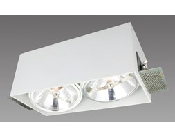 CORLETO 2 oprawa stropowa wpuszczana 2 x 40W G9 podtynkowa metalowa biała do zabudowy downlight designerska no Light Prestige LP-9S22/2R WH