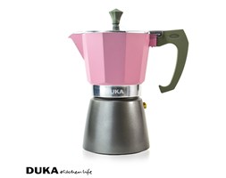 Kawiarka na indukcję 6 filiżanek różowa