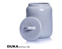 Porcelanowy pojemnik słój 18 cm szary