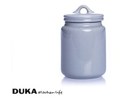 Porcelanowy pojemnik słój 14,5 cm szary