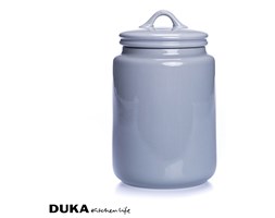 Ceramiczny pojemnik słój 21 cm szary