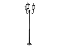 RETRO CLASSIC lampa stojąca 3 x 60W E27 słupek ogrodowy metalowy czarny stylowy latarnia SUMA OGM3