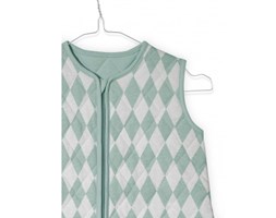 Śpiworek do spania Vintage zielony Diamond check - Jollein
