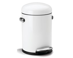 Kosz pedałowy RETRO 4.5L - biały - simplehuman - DECOSALON - Zakupy bez ryzyka