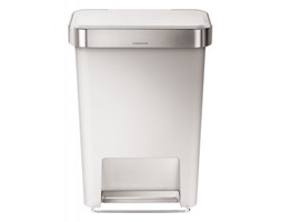 Kosz pedałowy LINER POCKET 45L biały - SIMPLEHUMAN - DECOSALON - Zakupy bez ryzyka