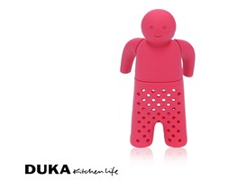 Zaparzacz do herbaty silikonowy ludzik czerwony