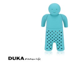 Zaparzacz do herbaty silikonowy ludzik turkusowy