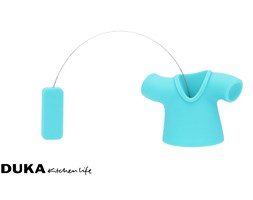 Zaparzacz do herbaty silikonowy koszulka turkusowa