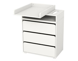 Przewijak i komoda z 3 szufladami, 96x72x43,5/72
